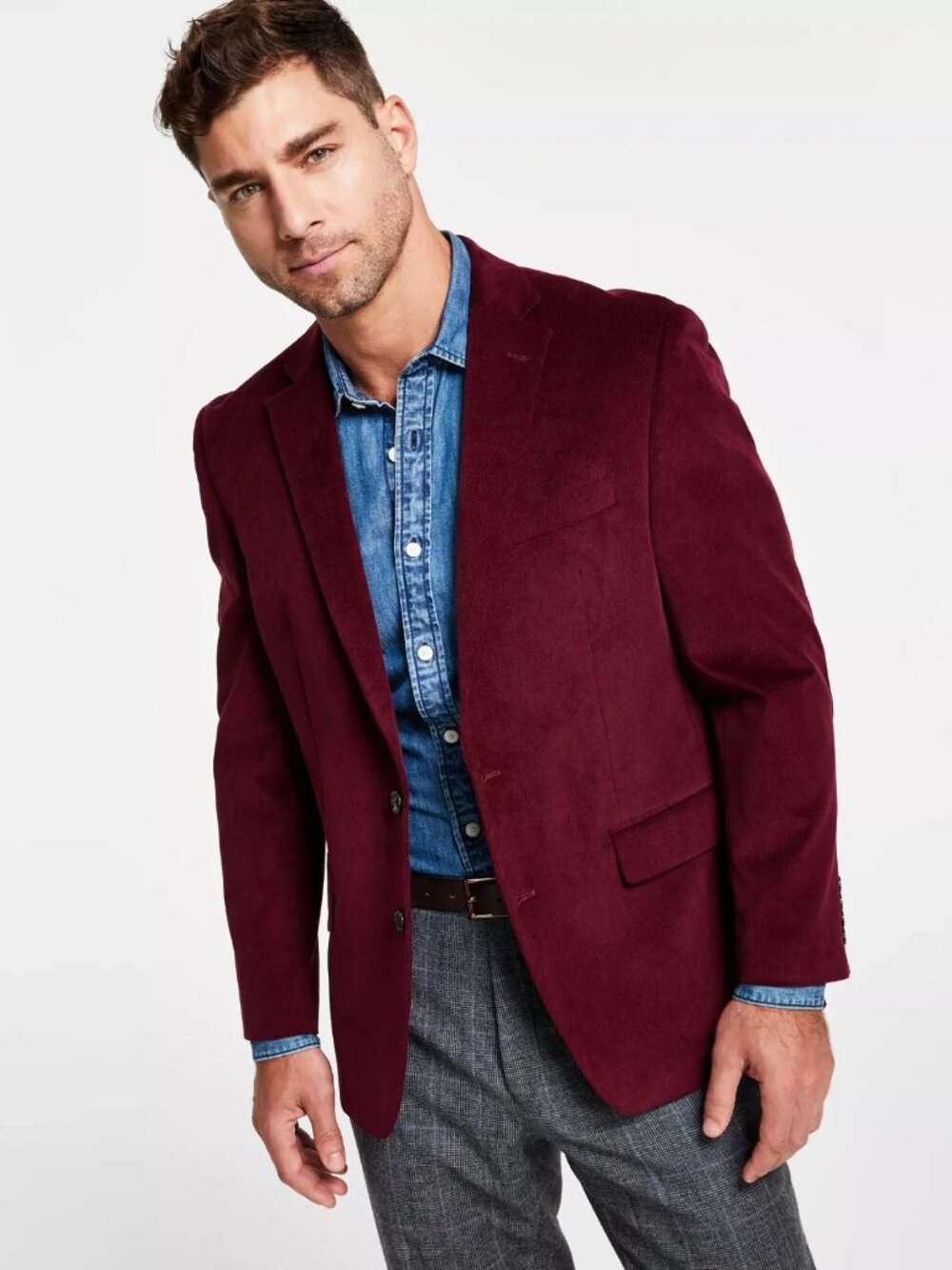 Lauren Ralph Lauren Classic-Fit Ultraflex Corduroy Sport Coat Red Size 40 $295